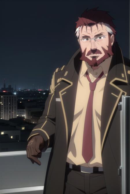 blitztalker, <lora:blitz talker s1-lora-nochekaiser:1>,
blitz talker, brown hair, male focus, red hair, multicolored hair, facial hair, scar, (black eyes:1.5), beard, glasses,
BREAK shirt, gloves, necktie, black gloves, coat, yellow shirt,
BREAK outdoor, city, night, sky, buildings, moon, clouds,
BREAK looking at viewer, (cowboy shot:1.5),
BREAK <lyco:GoodHands-beta2:1>, (masterpiece:1.2), best quality, high resolution, unity 8k wallpaper, (illustration:0.8), (beautiful detailed eyes:1.6), extremely detailed face, perfect lighting, extremely detailed CG, (perfect hands, perfect anatomy),