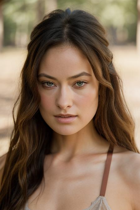 Realistic photo of a beautiful 0l1v14w-v1 woman, 1girl, solo, long hair, breasts, looking at viewer, brown hair, dress, bare shoulders, medium breasts, upper body, bra, lips, realistic, soft lighting, professional Photography, Photorealistic, detailed, RAW, analog, sharp focus, 8k, HD, DSLR, high quality, Fujifilm XT3, film grain, award winning, masterpiece<lora:0l1v14w-v1:1.0>