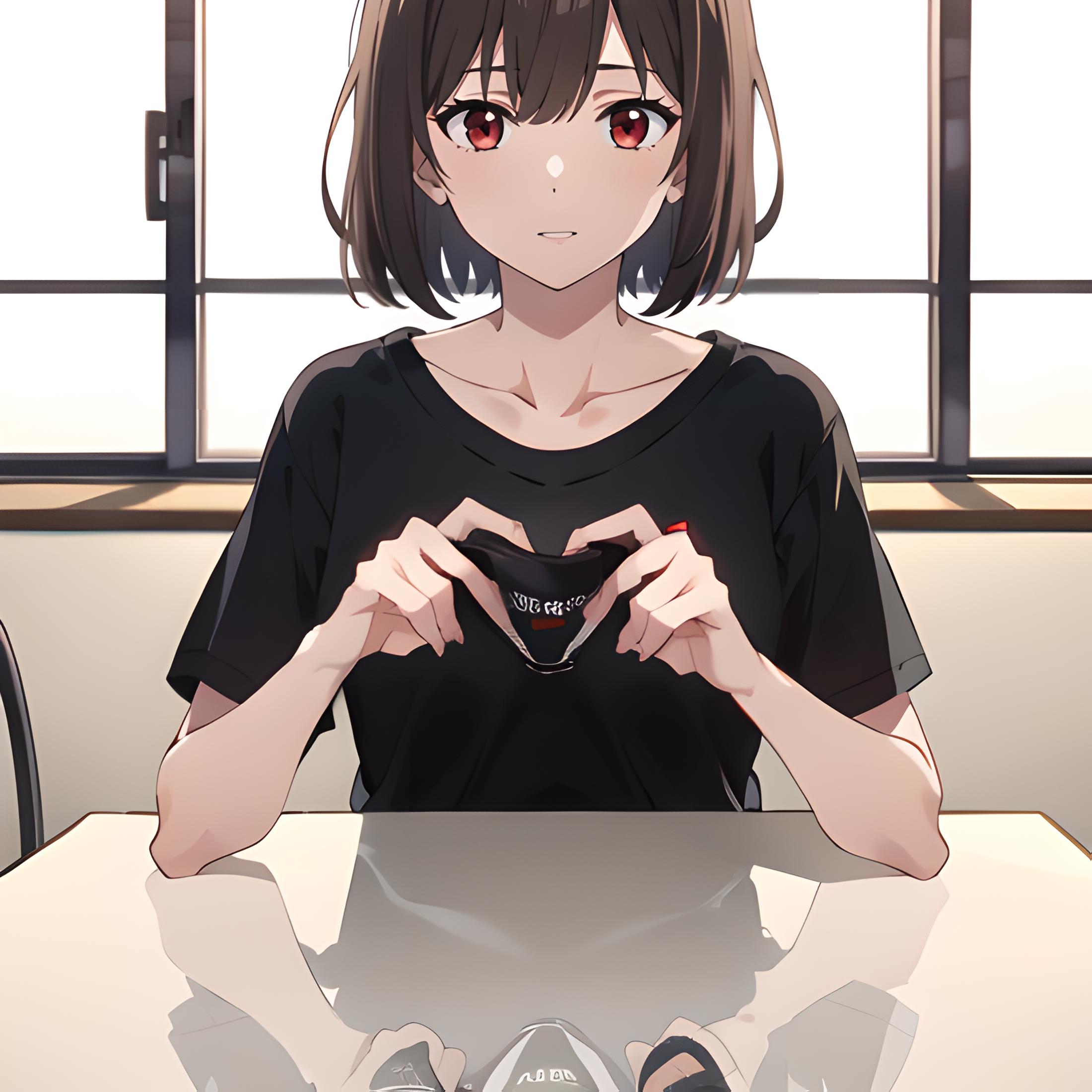 [OpenPose + Lineart] Heart hands image by yamatazen