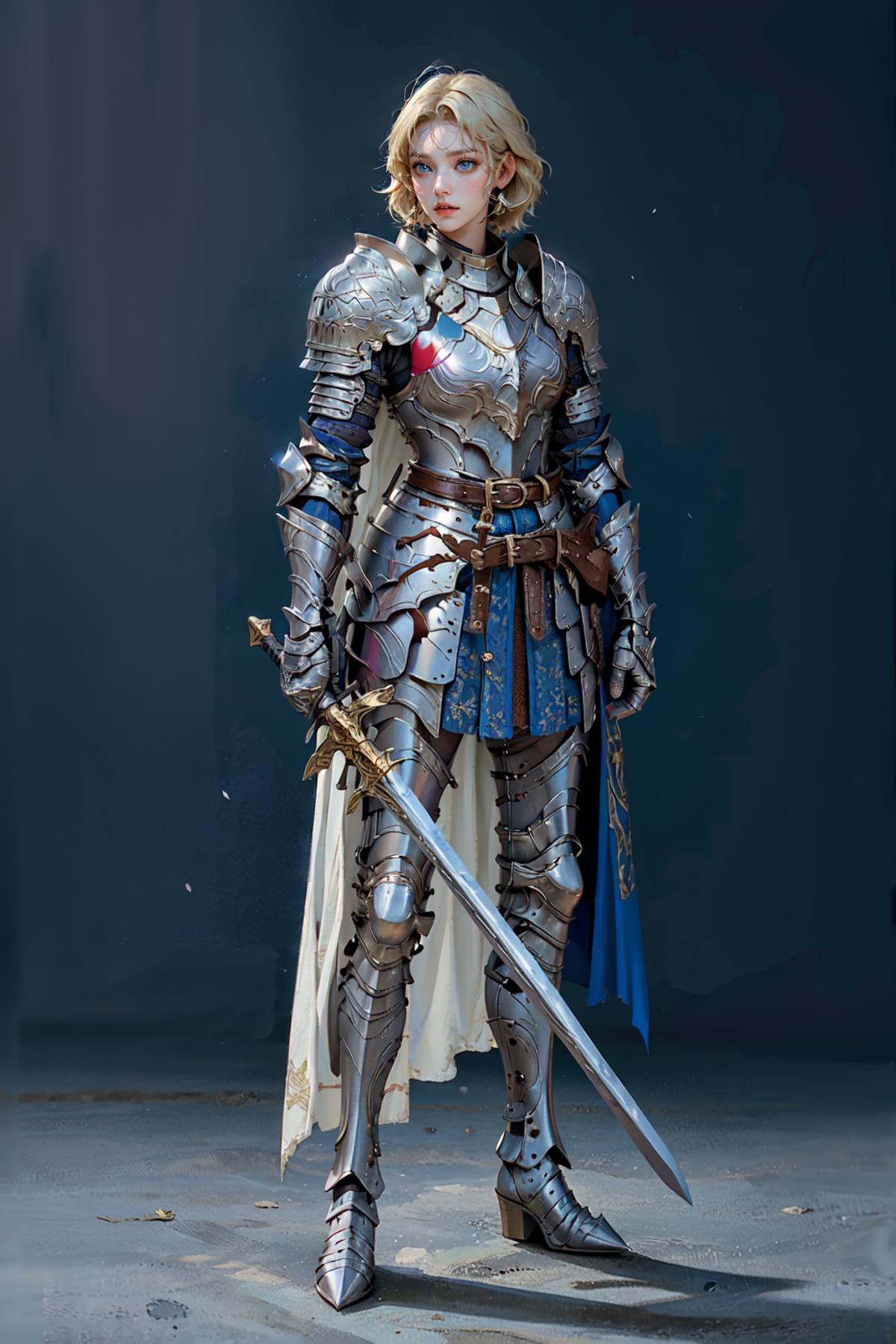 Female knight with holding a sword(reverse grip) image by passinghunter1214911