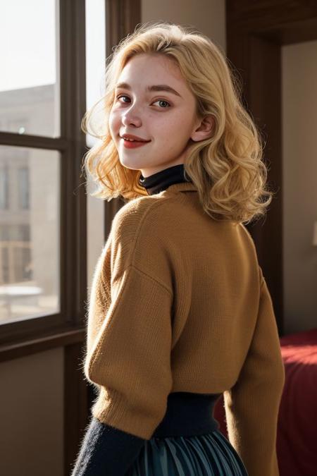 1girl, upper body, 18yearsyoung, polish, slavic half-angloirish, identical iris, curly blonde hair, pale skin, (Greeneyes 1:1), curvy, plump, bbw, chubby, fat, fatface, puffy lips, slightfrown, big nose, thinupperlip, hugetits, drooping breasts(1:1), massivebreasts(1:1), busty(1:1), exposed breasts, wide nose, cleavage (2:1), torso, mommy milkers, wide mouth, eyes apart wide, slightlyhomely, upper body, waste up, cute model, Long thick Maxi Skirt, swept back hair, alluring smile, bedroom, perfect eyes, highly detailed beautiful expressive eyes, detailed eyes, 35mm photograph, film, bokeh, professional, 4k, highly detailed dynamic lighting, photorealistic, 8k, raw, rich, intricate details, identical pupils, looking forward, arms behind back, choker, collar,, naturalbreasts
