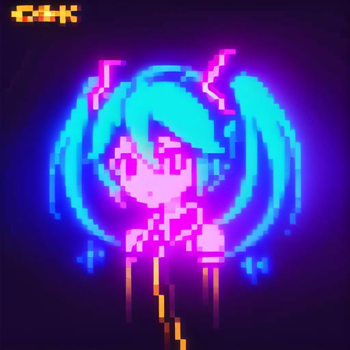 Pixel Neon Art image by SYK006