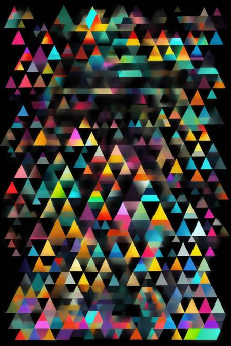 <lora:Felipe Pantone Style:1>Felipe Pantone Style - perfect crazy symetric icosaedric triangles and square with a others circless with radial gratient of colours glitched and black background + op art+optical illusion in felipe pantone style