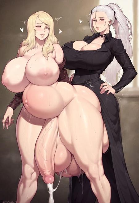 2 girls, Dominant Female, mommy, mistress, long hair, , futanari, big dick, huge cock, massive dick, thick dick, huge balls, massive balls, ( swollen filled balls) realistic looking penis, veins:1.3), ( huge breasts, , mindbreak:1.2), happy eyes, doggy style, cuminflation, sweating, blushing), score_9, score_8_up, score_7_up, best quality, masterpiece, 4k, uncensored, prefect lighting, rating_explicit, very aesthetic, anime BREAK, asura \(asurauser\) <lora:ps6xp2:1> asanagi, gigantic thighs, gigantic breasts, gigantic hips, full of color, huge thighs, full balls, erected penis, clothes, solo, alone, very heavy sagging bloated balls, cum inflation, futa x futa, intercourse, impregnation, sex, cum inflation, bloated belly, massive belly, leaking cum, thick cum, massive cum load, spit roast,