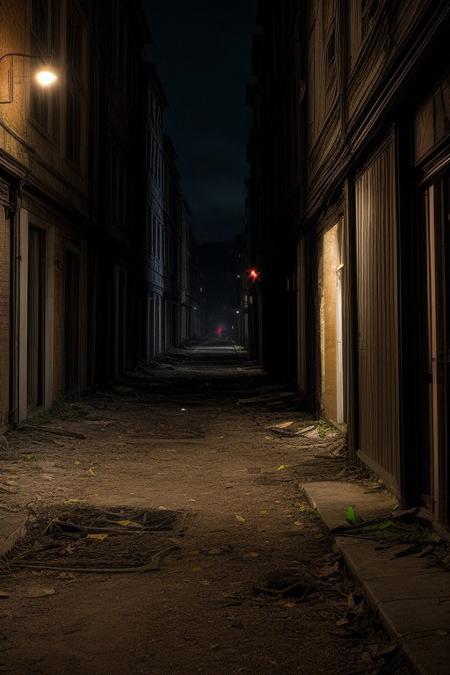 Quarantine Zone of a Plague: Abandoned streets, quarantined individuals, and the desperate search for a cure.