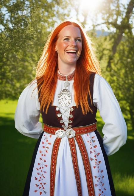 Norwegian bunad folklore costume V1