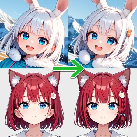 Human ear eraser (for animal ear) / 人耳消去(ケモ耳用)