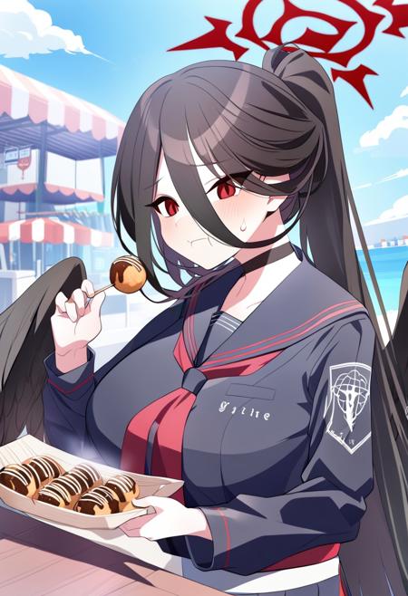 takoyaki eating holding