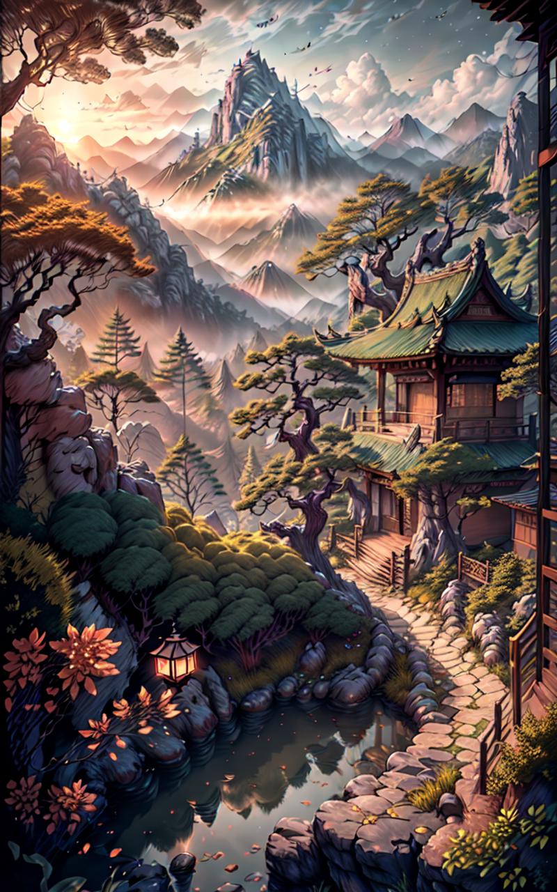 Ancient Chinese Scenery Background XL image by shouping62419