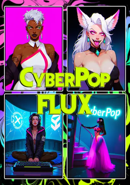 CyberPop style [FLUX, PonyXL]