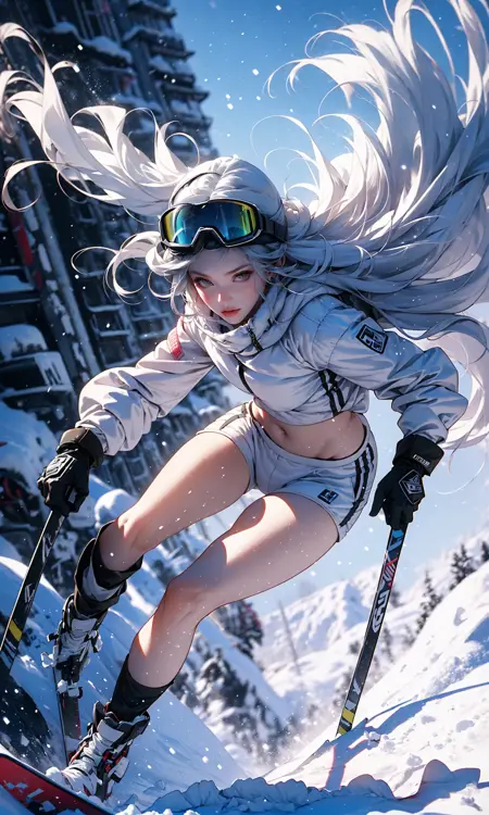 绪儿-滑雪少女Skier girl