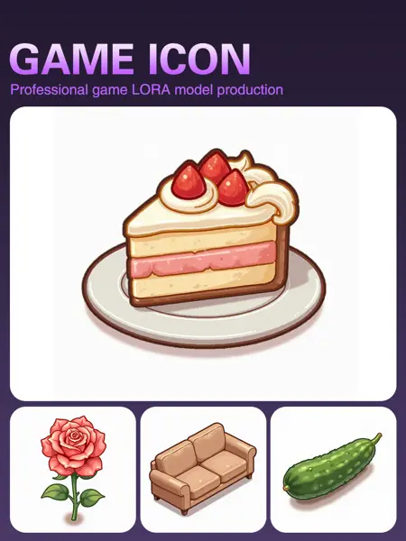 Japanese and Korean cartoon casual game icons