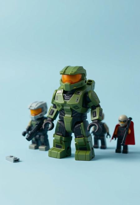 an image from halo videogame build with mega bloks characters and bloks