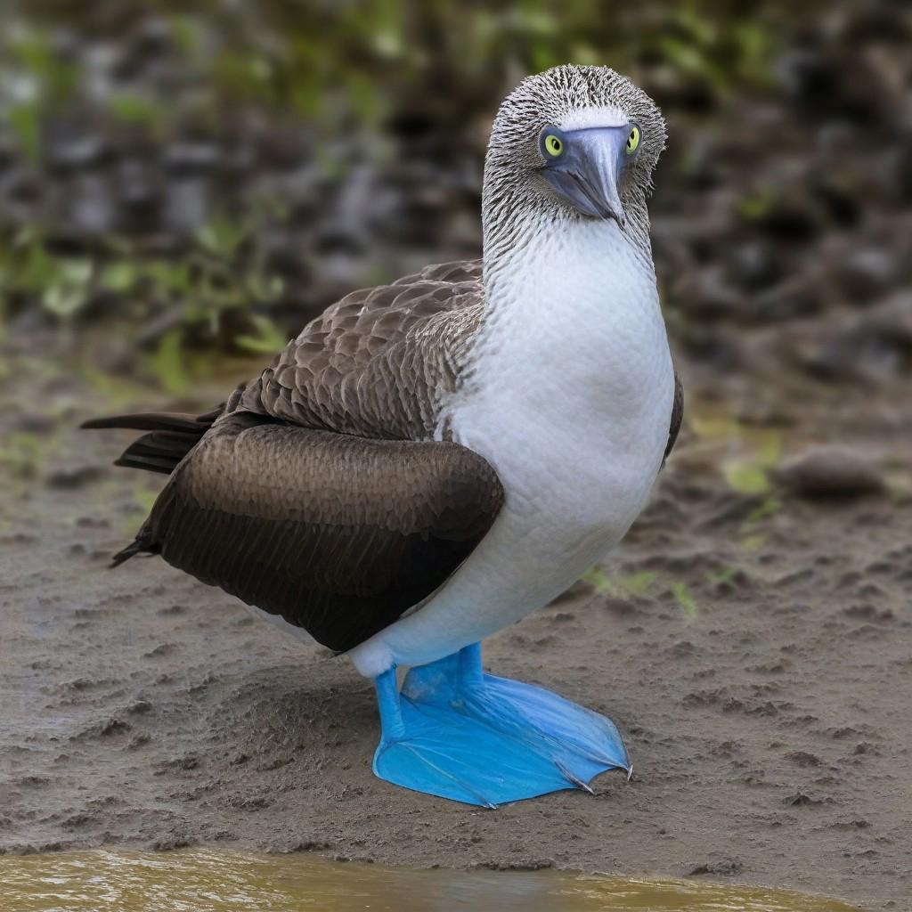 <lora:Sula_nebouxii_SDXL_v3:1.0> ,
yellow eyes, outdoors, pond, mud, no humans, bird, realistic, realism, Blue-footed Booby, Sula nebouxii