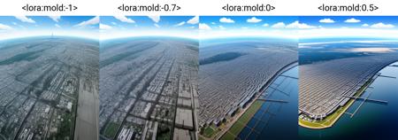 <lora:mold:-1>,mold, aerial city, sky city