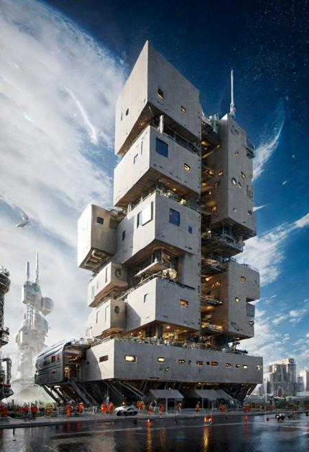 (future civilization, future street, future buildings, future vehicle:1.6),
(lots modern design housing on the spacecraft, masterpiece:1.5), 
(large file, super realistic, 4k, 8K, 16k, FHD, HD, VFX , perfect, photograpy, construction sales photograpy, Interior design, super high resolution, cinematic photography:1.2),   
(extra long shot, wide-angle lens, POV, DOF:1.1), 
(creeping fogs, dust shining in the light:1.4),
(amazing, mystery, Spectacular, Luxurious, elegance, perfect design, harmonious color:1.1),
fashion design, Modern, Modernism, mystery, Spectacular, Luxurious, elegance, perfect design,
(industrial|mechanical|gritty|metallic|sci-fi|future|Organicism_style),
[Metal|Leather|Flash|Neon|Glass|Screen|carpaint_Detailed Texture: 0.7]
[[urban landscape:**|nature landscape:**:|changeable cloud:**]:0.75],
[skyscraper:**|building:**|viaduct:**|future city:**|MRT:**|park:**|neon sign:**_urban landscape::0.85],
(blurred background:1.4),
[(background, more_details:0.3), (more_details:0.6), (more_details:0.8),
(more_details:1.2):0.65],
ng_deepnegative_v1_75t, JuggernautNegative, epiCNegative, OverallDetail, extremely detailed, vertical, void