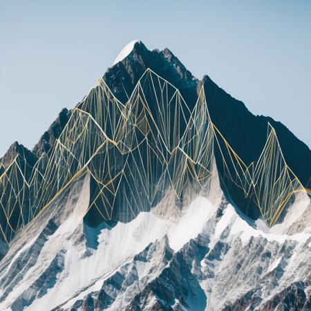 (prismascopes style:1) a computer generated image of a mountain with lines coming out of it <lora:djzPrismaScopesV21_LoraBooth:1>