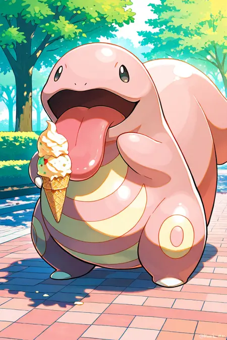 Lickitung: Long Tongue | ベロリンガ (Pokedex #0108) [Illustrious]
