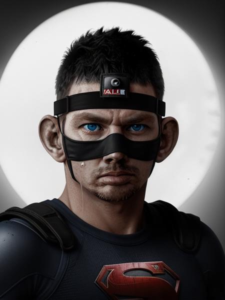 gladvalakas,1boy, male focus, solo, helmet, superhero, blue eyes, facial hair, mask, upper body, black background, portrait,<lora:GladValakas:0.75>,(round ears),