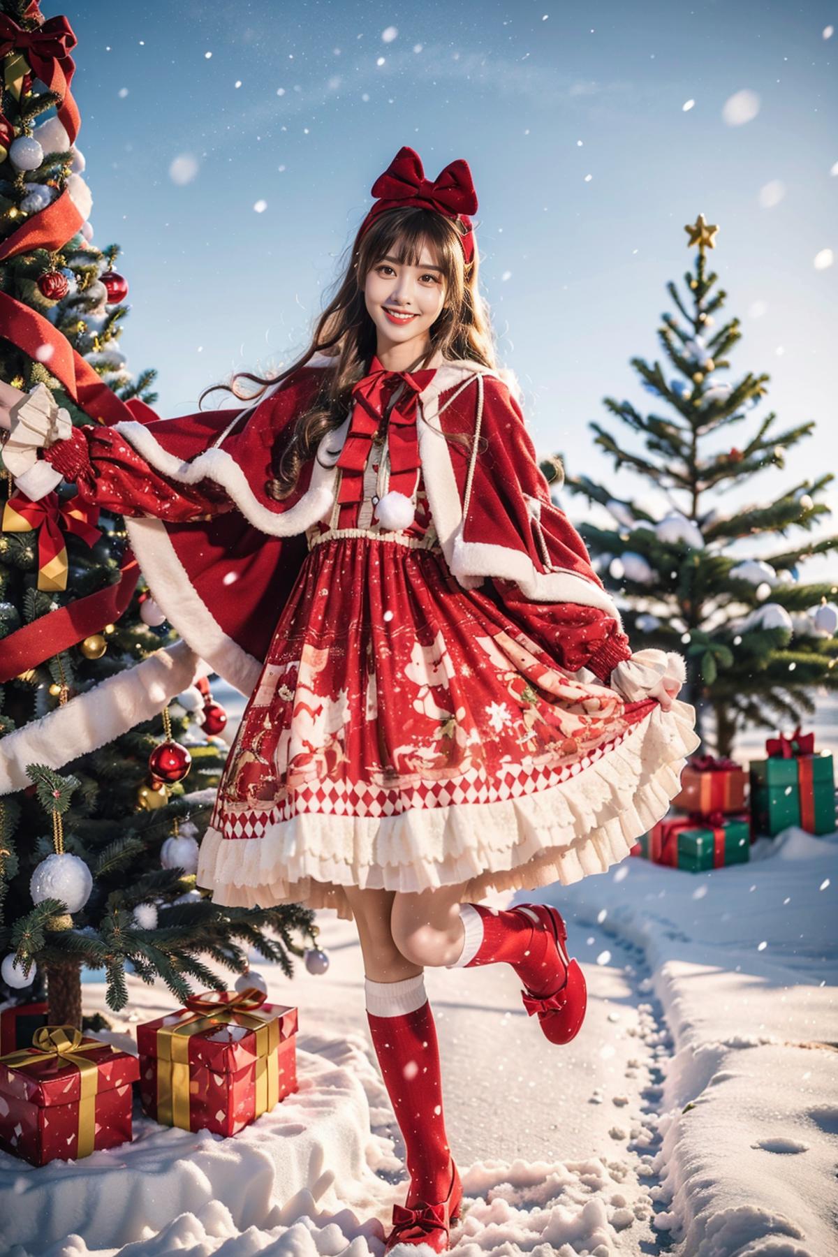 [Realistic] Christmas dress | 圣诞小裙几 image by cyberAngel_