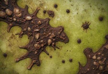 biomecanics  texture, 4k, best quality, high quality,  green, brown, rotten,  colored, glue, bubonic plague, nurgle