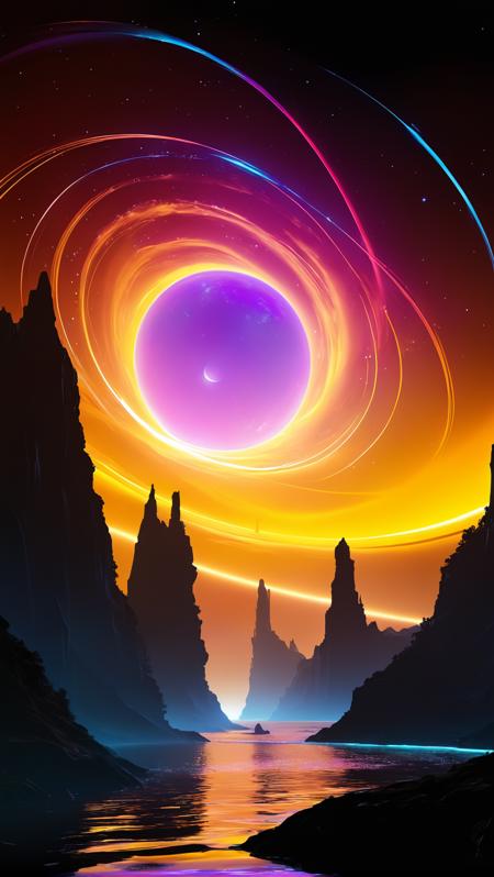 <(score_9,score_8_up,score_7_up,score_6_up,score_5_up,score_4_up):1.0>,
<(Amidst the shimmering darkness, strange cosmic structures loom, pulsating with vibrant energy. Neon hues crisscross in the sky, defying gravity as they intertwine in intricate networks. Ethereal liquid crystals cascade like waterfalls, forming mesmerising currents in the fluid expanse of the cosmos. Mythical creatures, both organic and mechanical in nature, engaged in celestial ballets. Tachisme elements emerge from the depths, splattering iridescent paints across the inky stage, leaving trails of audacious brushstrokes behind. Through the glistening veil, behold the convergence of science-fiction and fantastical elements in these intriguing mythical nightscapes):1.0>,
<(detailed matte painting, deep color, fantastical, intricate detail, splash screen, complementary colors, fantasy concept art, 8k resolution trending on Artstation Unreal Engine 5):0.9>
<lora:add-detail-xl:1>,
<lora:zavy-cntrst-sdxl:1>