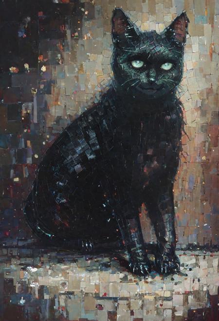 score_9, score_8_up, score_7_up,quality, ArsMJStyle, Mosaic, , Black Cat, <lora:ArsMJStylePony_-_Mosaic:1>