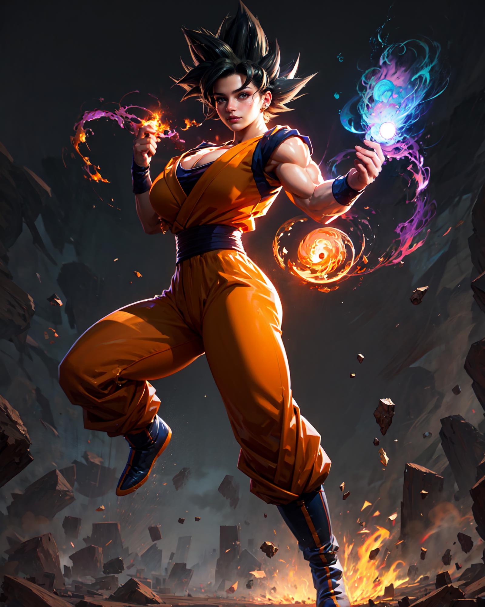 Son Goku's "Turtle School Uniform" Outfit or Default | Clothing LoRA image by MrHong