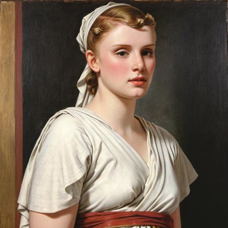 Renaissance painting of a woman wearing toga, <lora:brhoward_xl_1_standard_merge_22_74_04_06:1.2>