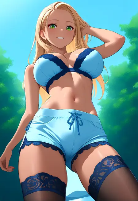 D022 Lace Bra and Shorts