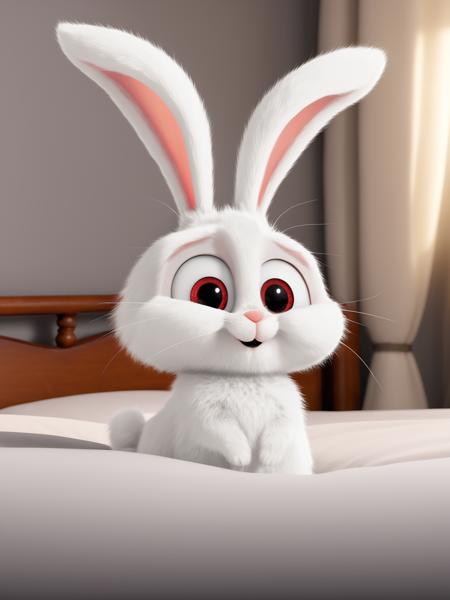 best quality, masterpiece, raw photo, 8k,uhd,cartoon, TSLoP,a rabblit with red eyes is on the bed,<lora:TSLoP:0.8>