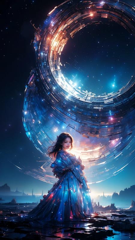 masterpiece,best quality,aesthetic,detailed face,subsurface scattering,low-angle view,
wrenchsfantasy,fantasy,1girl,photo of a cute girl,light smile,charming,20yo,short hair.Newly washed hair,Maroon hair,glowing,cloud,colorful || starry,stars,spacecraft,
space_style,style-swirlmagic,style-sylvamagic,rainbow-candy,
<lora:wrenchsfantasy-000016:0.8>,<lora:sunAndShadow_v10:0.6>,<lora:spacescraft-ring:0.6>, thought critical mystical, enchanted, magic, background composed, deep focus, intricate, elegant, rich bright colors, winning color, cinematic composition, dramatic atmosphere, detailed, sharp, illumination, elaborate, extremely complex, magical ambient, professional, decorated, dynamic light, great expressive, unique, amazing, beautiful