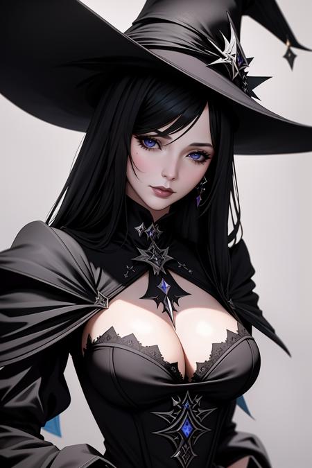 ((Masterpiece, best quality)), edgQuality,
edgBlkMage, a woman in a black dress and a hat , wearing edgBlkMage
 <lora:edgBlackMage:1>