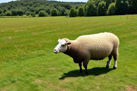 A beautiful Irish meadow, where cute sheep graze FanFo