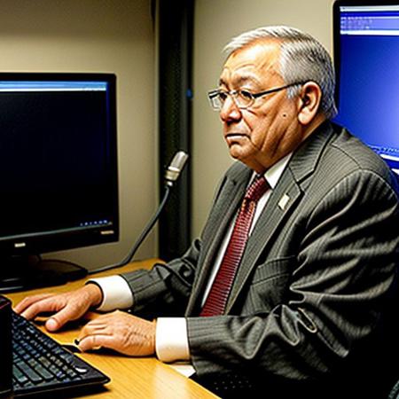 a man billion rat turds shoved into a skin suit works at a computer