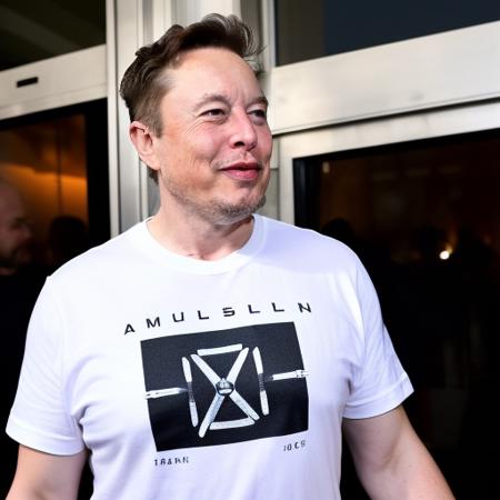 elonmusk person ((wearing a shirt with an Instagram logo on it)). Dancing on the outdoor patio of a nightclub in Detroit.