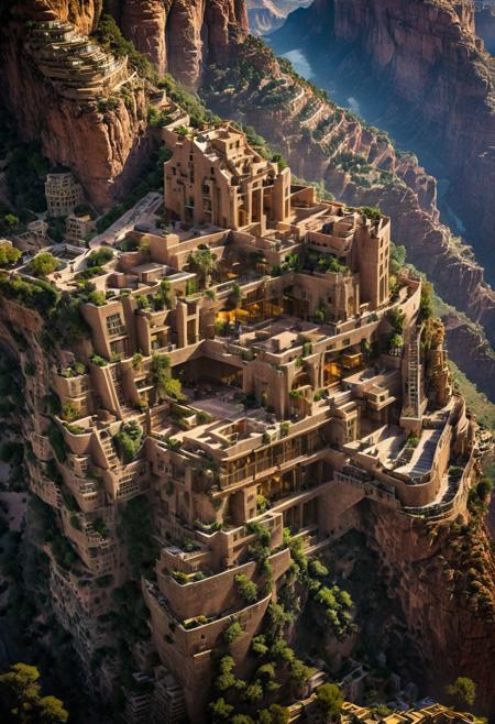 (The colonial city of the future, in the mist-filled Grand Canyon, on an unknown Earth-like planet, 2 moon on sky, Spaceship flight connects colonies, waterfulls:1.3), (Machu Picchu, a mountain settlement, incredibly spectacular:1.2), (Mario Botta:1.3), (avant-garde, future, reality, science fiction, photorealistic), (modern architecture:1.2), 
(Large Files, Ultra Realistic, 8K, 16k, FHD, HD, VFX, Perfect, Photography, composition, Architecture Sales Photography, Architecture Competition, Ultra High Resolution, Cinematography, High Resolution Image:1.1), (dramatic lighting, direct sunlight, ray tracing, clear shadow:1.2),  (real landscape:1.1), (blurred background:1.0), (urban background, more_details) ,
ac_neg1, great lighting, clear, hillscastel, extrusionbuilding, vertical