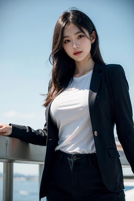 1girl,solo,black hair,outdoors,pants,sky,snow,day,jacket,smile,realistic,long hair,huge breasts, long sleeves,black pants,standing,
best quality,masterpiece,illustration,an extremely delicate and beautiful,CG,unity,8k wallpaper,Amazing,finely detail,masterpiece,official art,extremely detailed CG unity 8k wallpaper,incredibly absurdres,huge filesize,ultra-detailed,highres,extremely detailed,beautiful detailed girl,realistic,light contrast,<lora:Yume Hayashi:0.8>,
