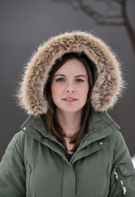 woman wearing a winter parka