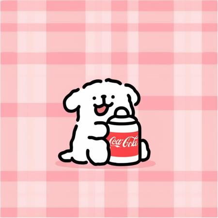 coke  dog,  <lora:line dog_1-000010:0.9>,mrjs,