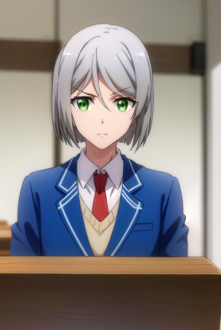 broodlevkaiser, <lora:brood lev kaiser s2-lora-nochekaiser:1>,
brood lev kaiser, (green eyes:1.3), grey hair, male focus,
BREAK school uniform, jacket, necktie, pants, formal, suit, blue jacket, red necktie,
BREAK indoors, classroom,
BREAK looking at viewer,
BREAK <lyco:GoodHands-beta2:1>, (masterpiece:1.2), best quality, high resolution, unity 8k wallpaper, (illustration:0.8), (beautiful detailed eyes:1.6), extremely detailed face, perfect lighting, extremely detailed CG, (perfect hands, perfect anatomy),