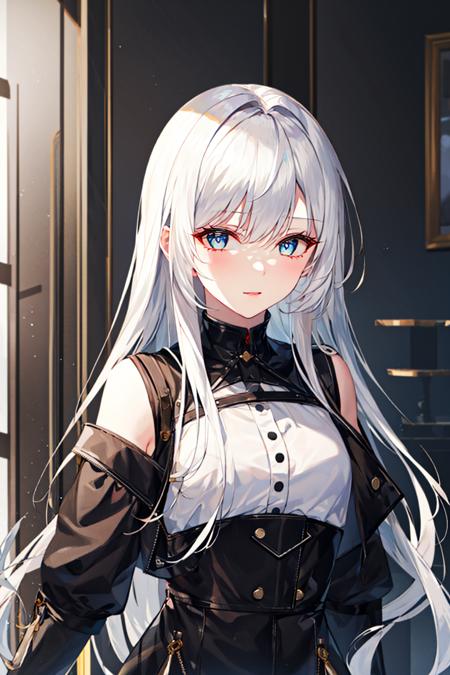 1girl, upper body, white hair, long hair<lora:style_Pale:1>