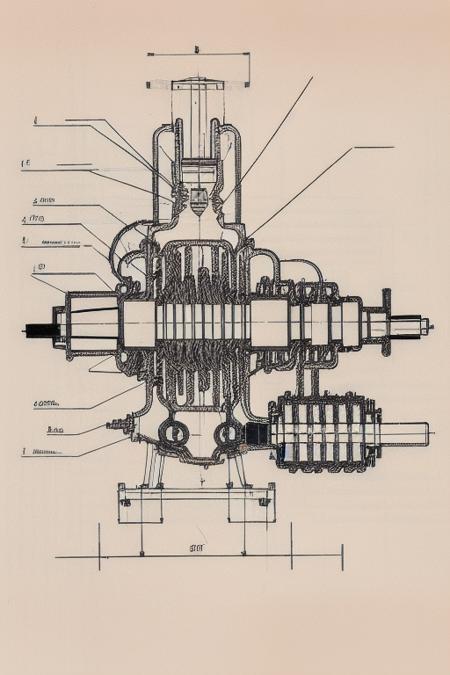 a structure of electrical engine <lora:T3chDr4w_v2:0.8>