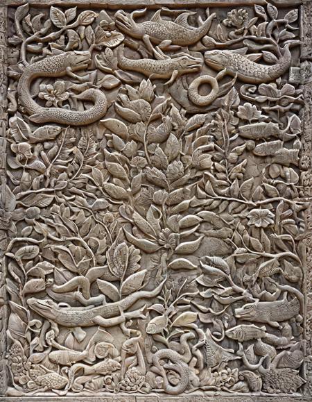 Cambodia Angkor Bas Relief V1
