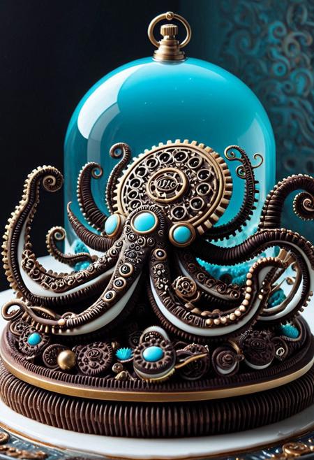 score_9, score_8_up, score_7_up,
All made of creamy cookies world:
(
steampunk marine creature, metallic shell, gears, glass dome, tentacles, creamy cookies, bronze accents, brass details, sea blue highlights, deep red details, dynamic lighting, close-up, motion blur, intricate details, ultra-fine details.
Bronze, brass, sea blue, deep red.
)
masterpiece, best quality, absurdres, Ultra-HD, 8K cinematic, flawless, hyperrealistic, intricate details, ultra-fine details, amazing quality, highres.
super exquisite, micro details, delicate textures, intricate patterns, definition so sharp.
elegant, sophisticated, epic, breathtaking, grand banquet, culinary art, dessert paradise.
cute, adorable, dreamy, pastel colors, soft palette, muted tones, desaturated colors, ethereal.
gradient, iridescent, shifting colors, nuanced tones, subtle transitions, volumetric lighting.