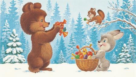 Soviet Vintage Art - New Year's hand-drawn cards [Flux] v1.0
