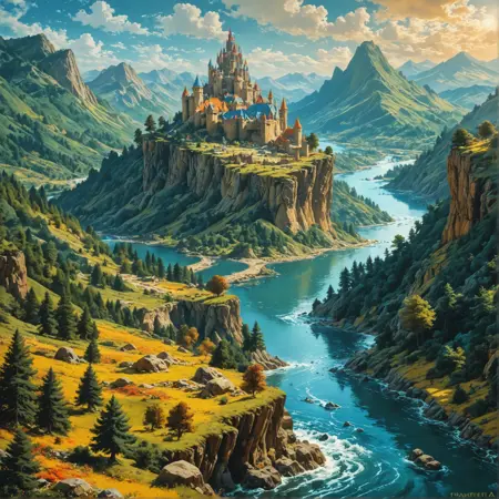 Fantasy sceneries Mix - retro inspiration (XL/Illustrious)