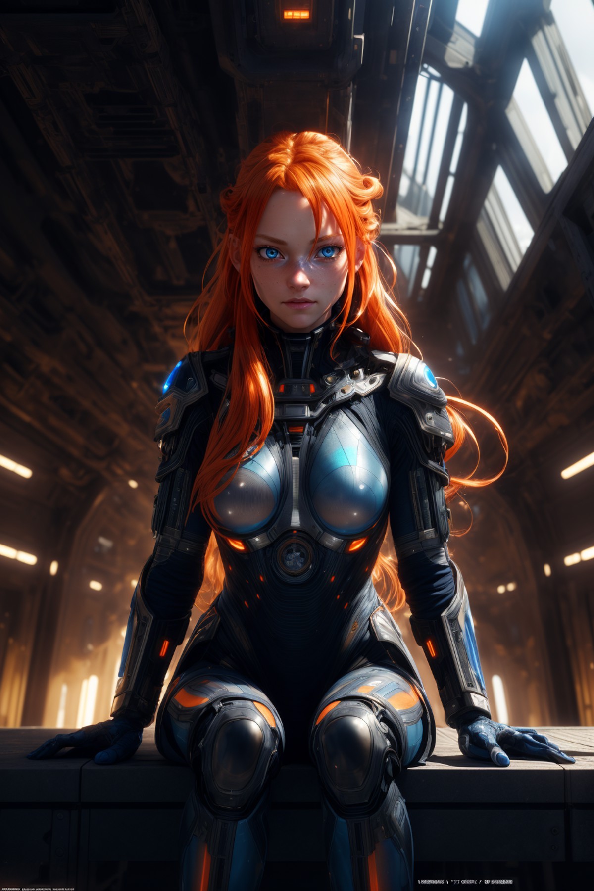 official art,unity 8k wallpaper, ultra detailed, beautiful and aesthetic, masterpiece, best quality, 1girl, orange hair, s...