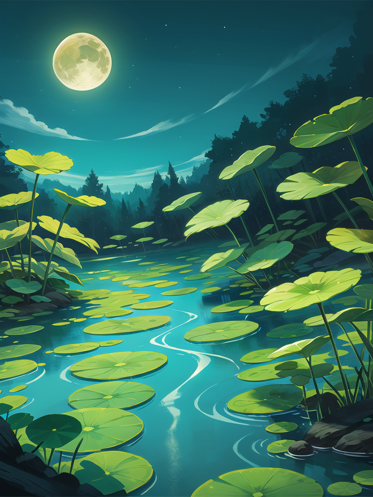09044-3958056714-(Best_quality,masterpiece_1.2),__lora_NewFlat2-000014_0.5_,Art_(Illustration_),_season_(summer_),_landscape,_pond,_stroke,_lily.png