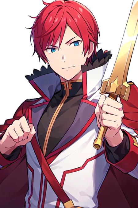 <lora:Reinhard:0.6>, Reinhard, 1boy, handsome, holding_sword, figthing pose, dynamic pose